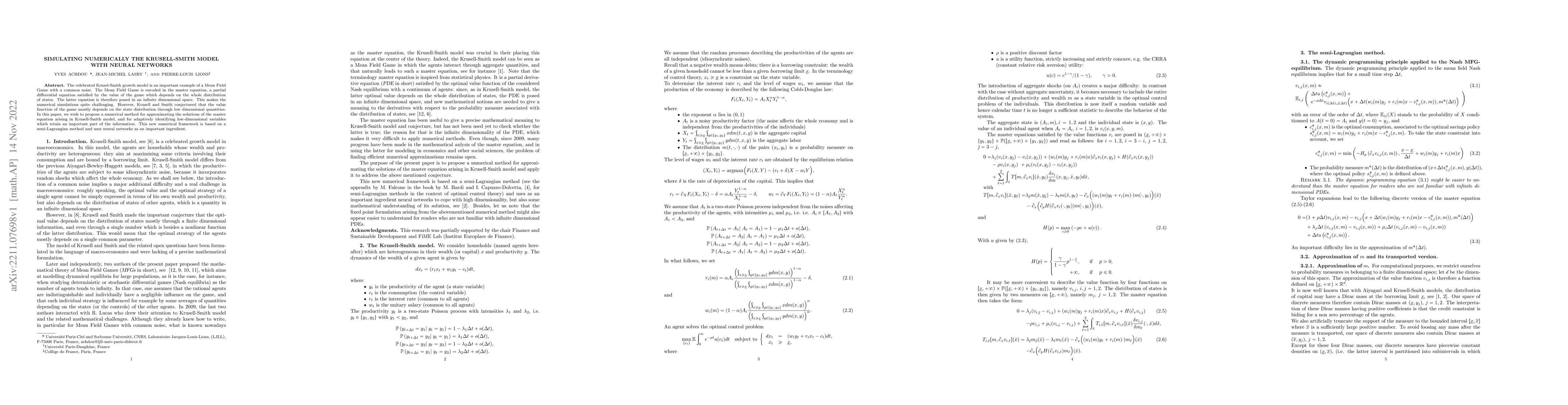Thumbnail for Simulating numerically the Krusell-Smith model with neural networks
