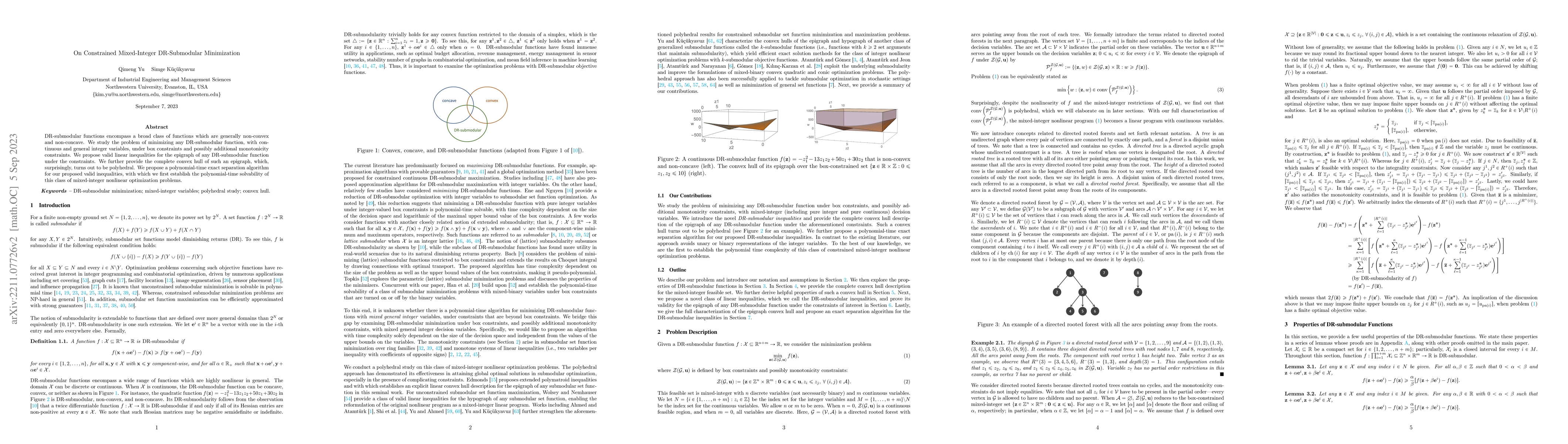 Thumbnail for On Constrained Mixed-Integer DR-Submodular Minimization