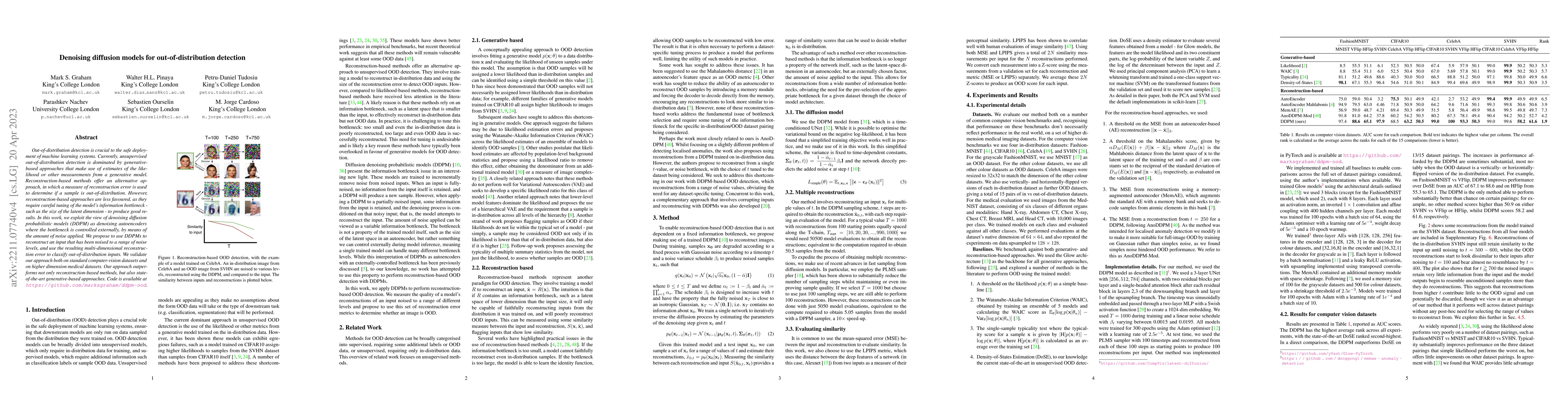 Thumbnail for Denoising diffusion models for out-of-distribution detection