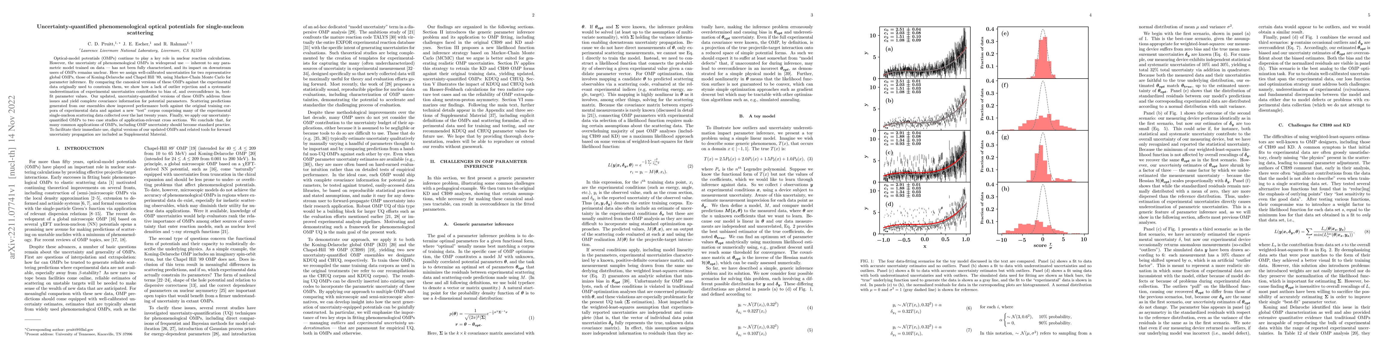 Thumbnail for Uncertainty-quantified phenomenological optical potentials for
  single-nucleon scattering