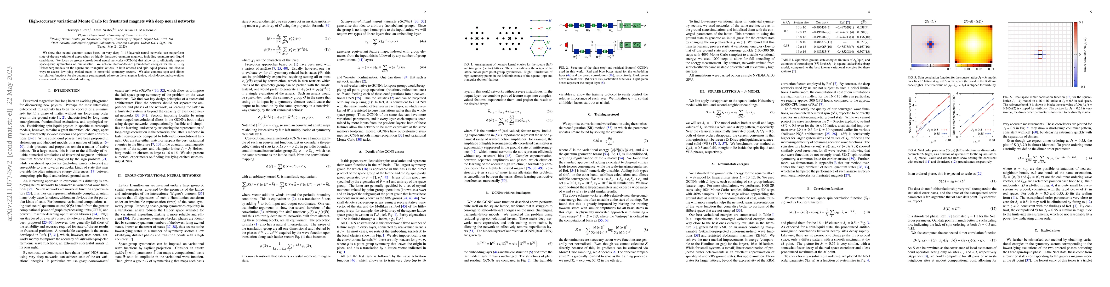 Thumbnail for High-accuracy variational Monte Carlo for frustrated magnets with deep
  neural networks