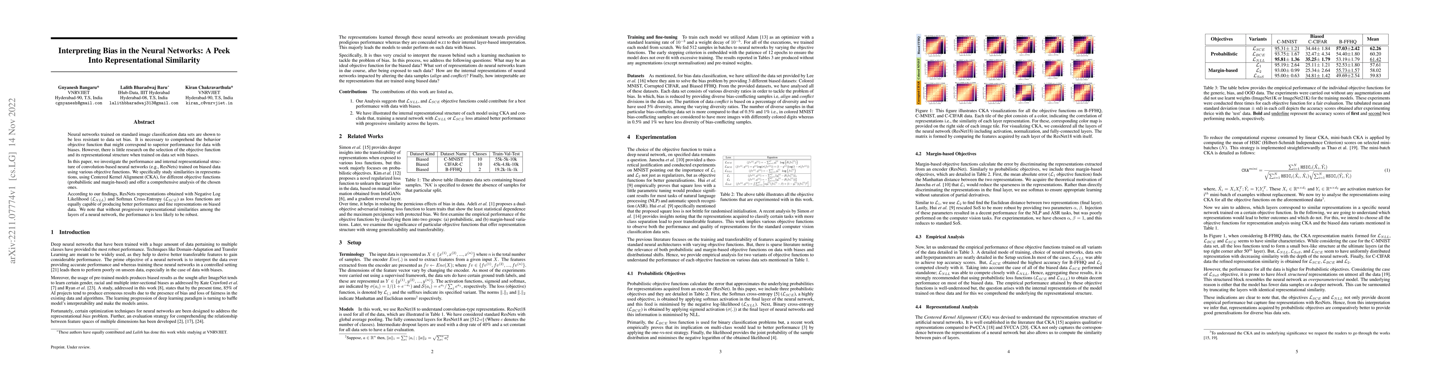 Thumbnail for Interpreting Bias in the Neural Networks: A Peek Into Representational
  Similarity