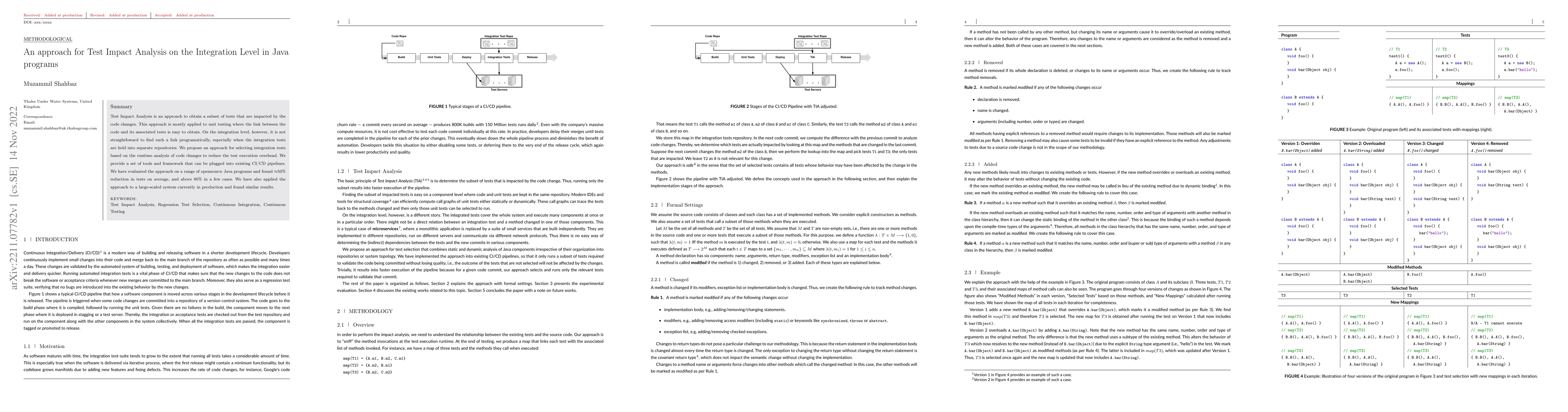 Thumbnail for An approach for Test Impact Analysis on the Integration Level in Java
  programs