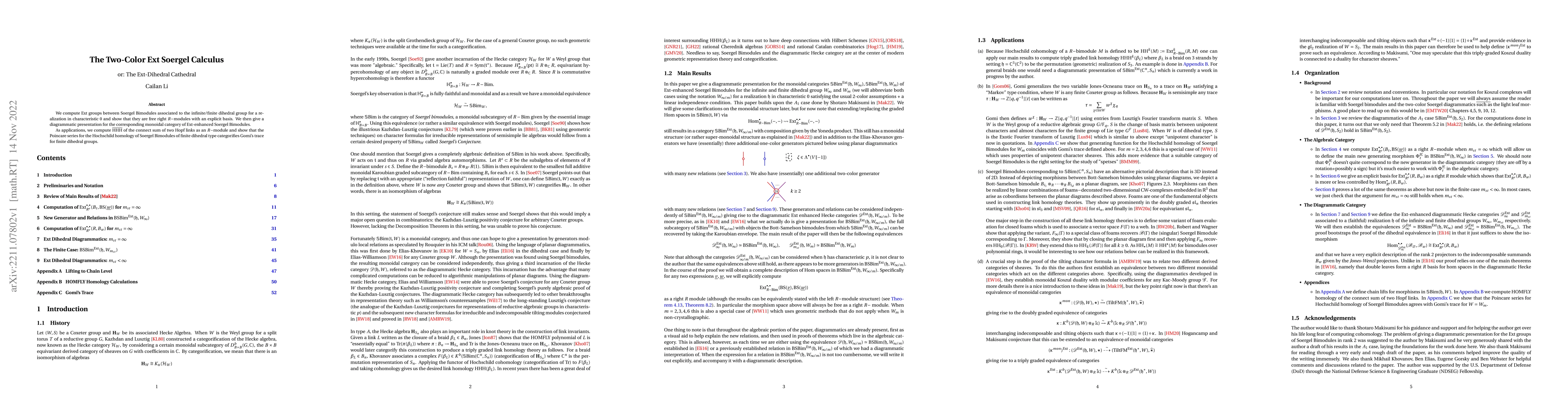 Thumbnail for The Two-Color Ext Soergel Calculus