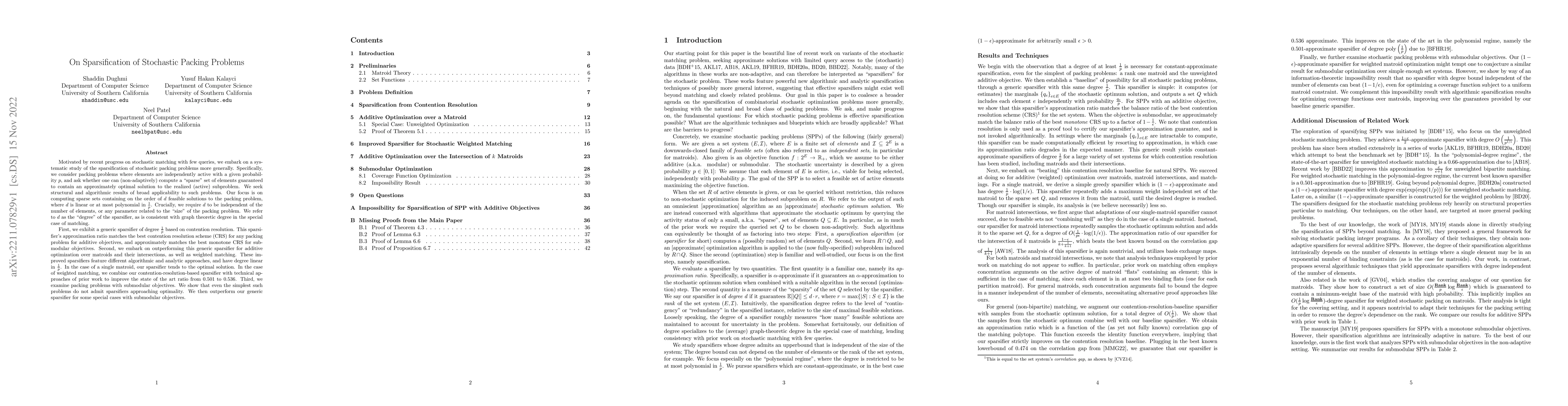 Thumbnail for On Sparsification of Stochastic Packing Problems