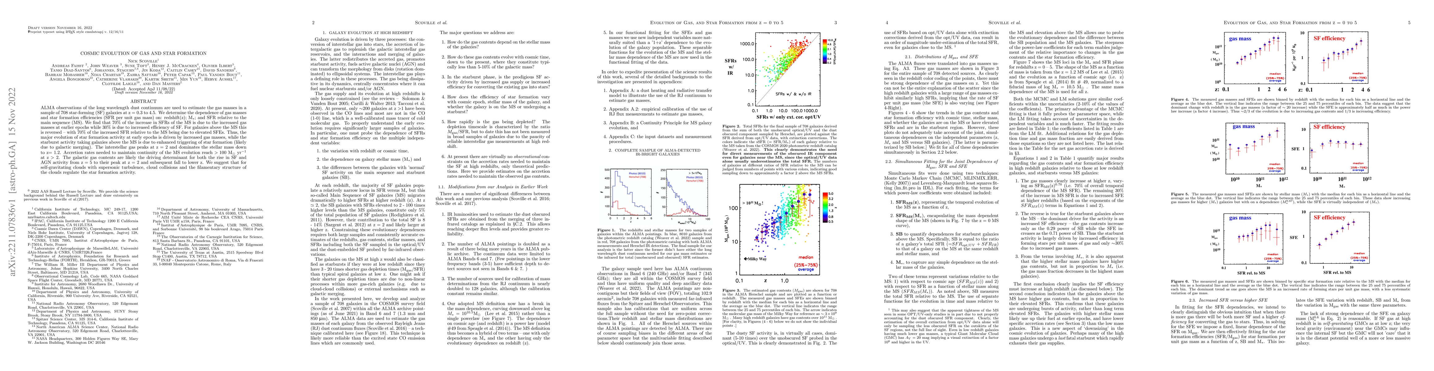Thumbnail for Evolution of Gas, and Star Formation from z = 0 to 5