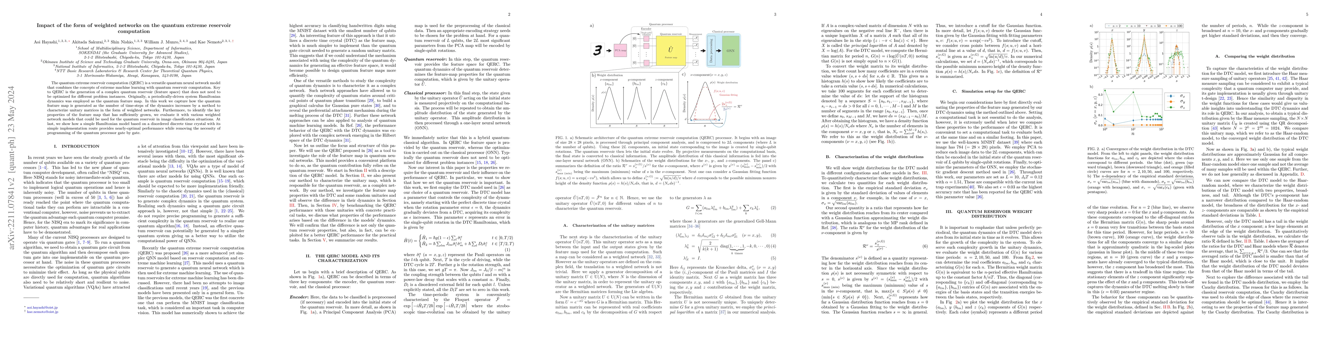 Thumbnail for Impact of the form of weighted networks on the quantum extreme reservoir
  computation