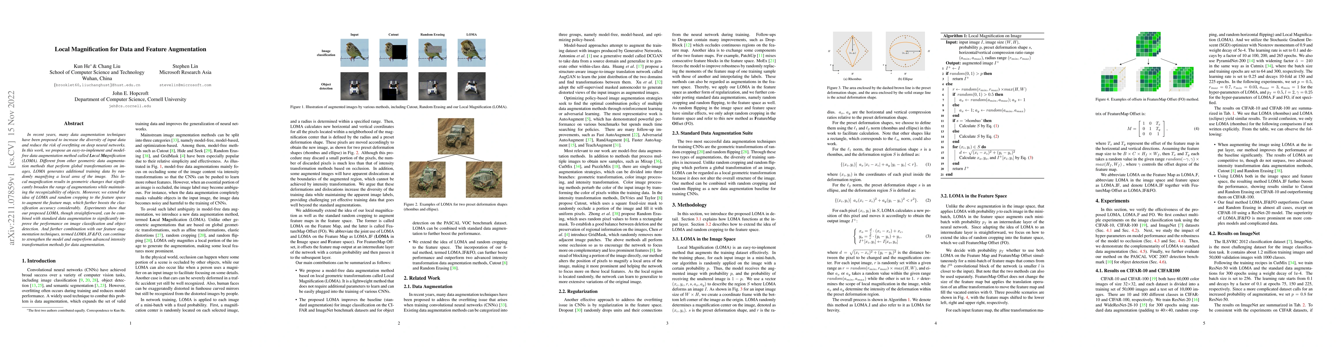 Thumbnail for Local Magnification for Data and Feature Augmentation