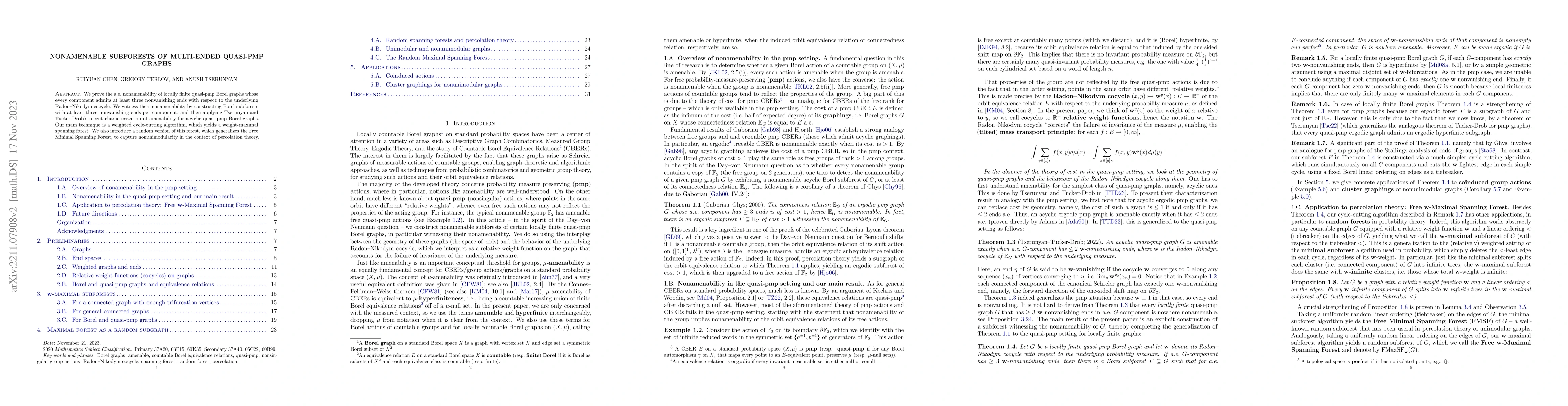 Thumbnail for Nonamenable subforests of multi-ended quasi-pmp graphs