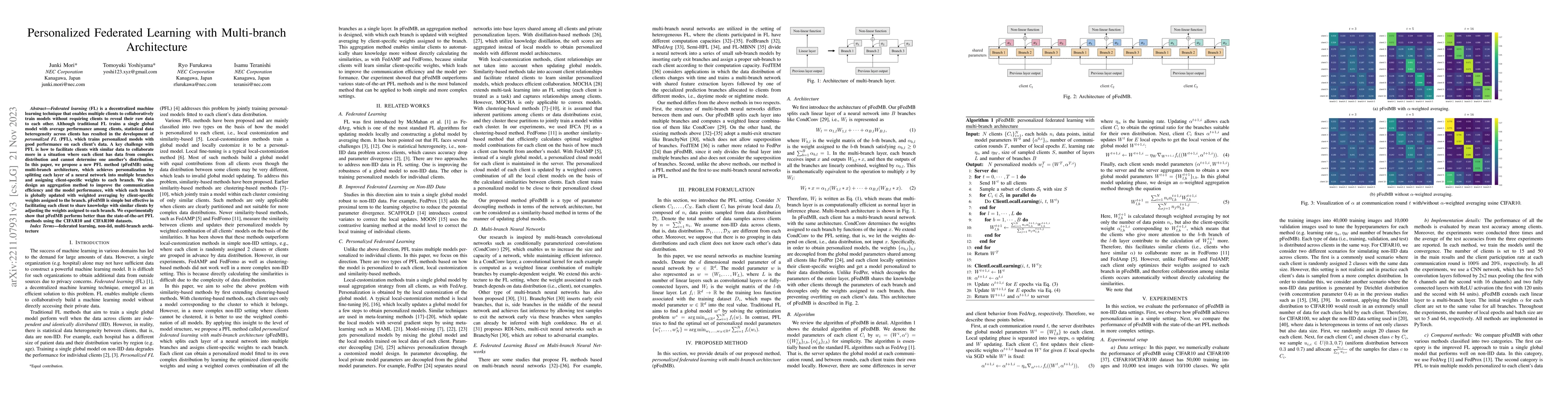 Thumbnail for Personalized Federated Learning with Multi-branch Architecture