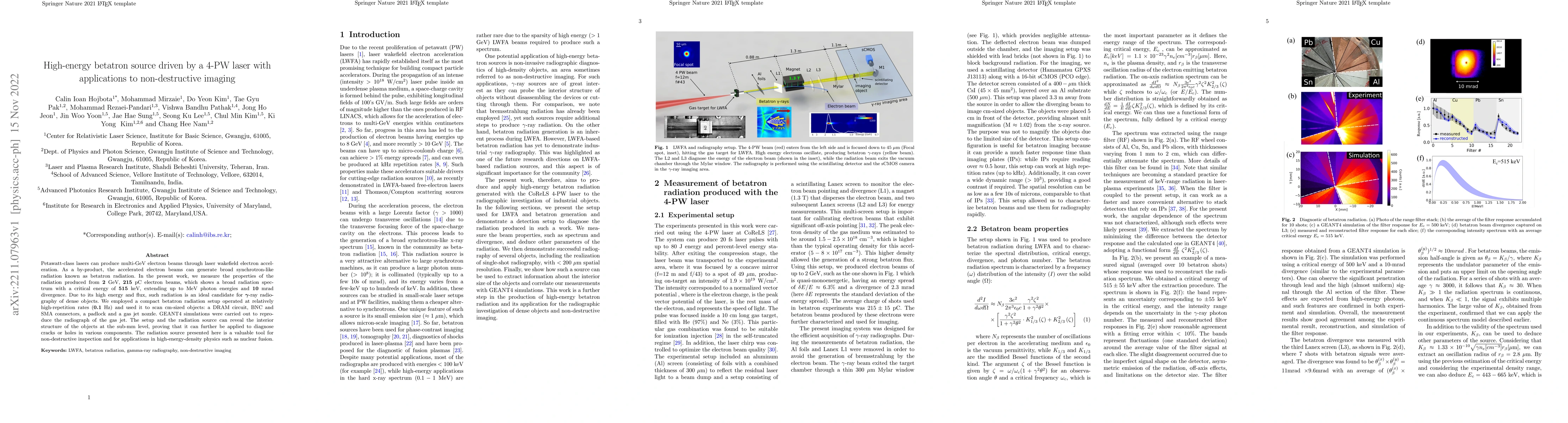 Thumbnail for High-energy betatron source driven by a 4-PW laser with applications to
  non-destructive imaging