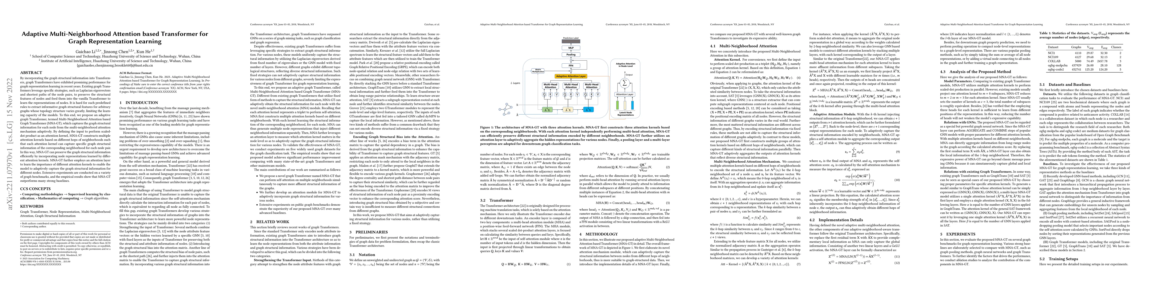 Thumbnail for Adaptive Multi-Neighborhood Attention based Transformer for Graph
  Representation Learning