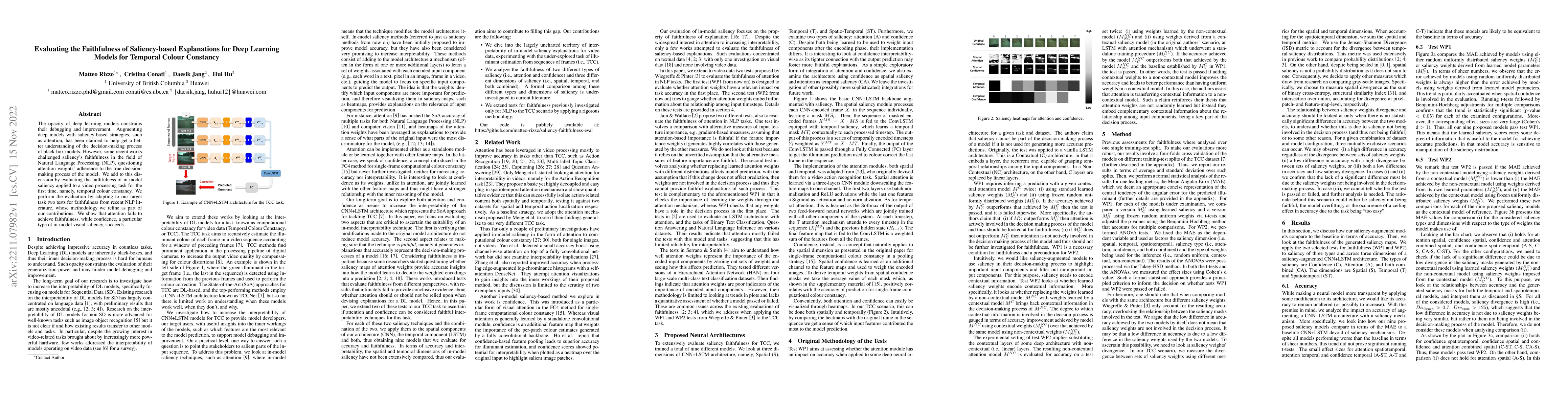 Thumbnail for Evaluating the Faithfulness of Saliency-based Explanations for Deep
  Learning Models for Temporal Colour Constancy