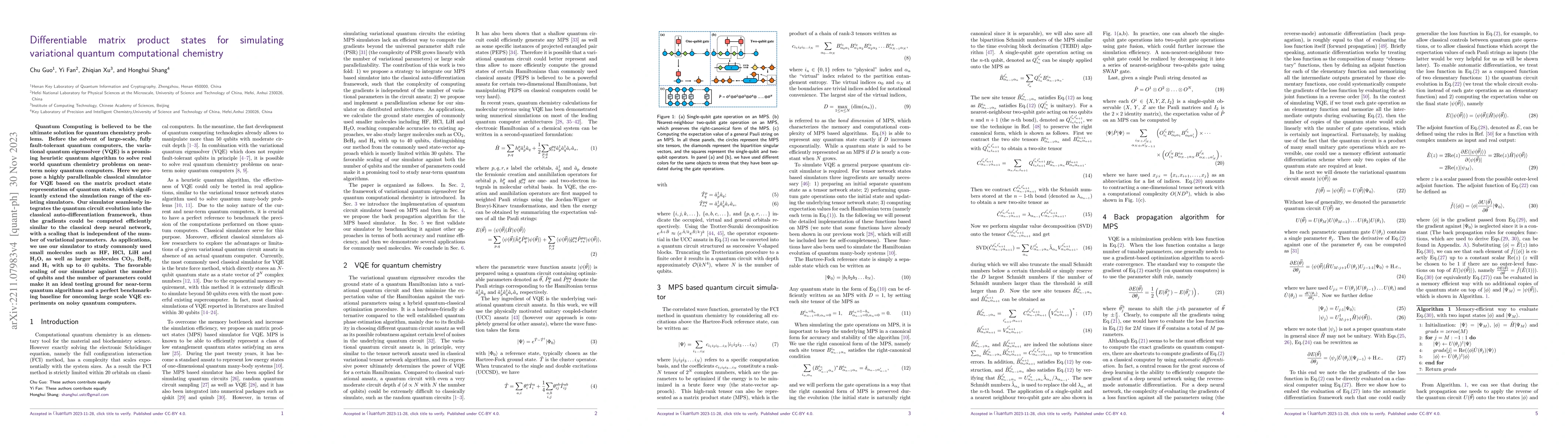 Thumbnail for Differentiable matrix product states for simulating variational quantum
  computational chemistry
