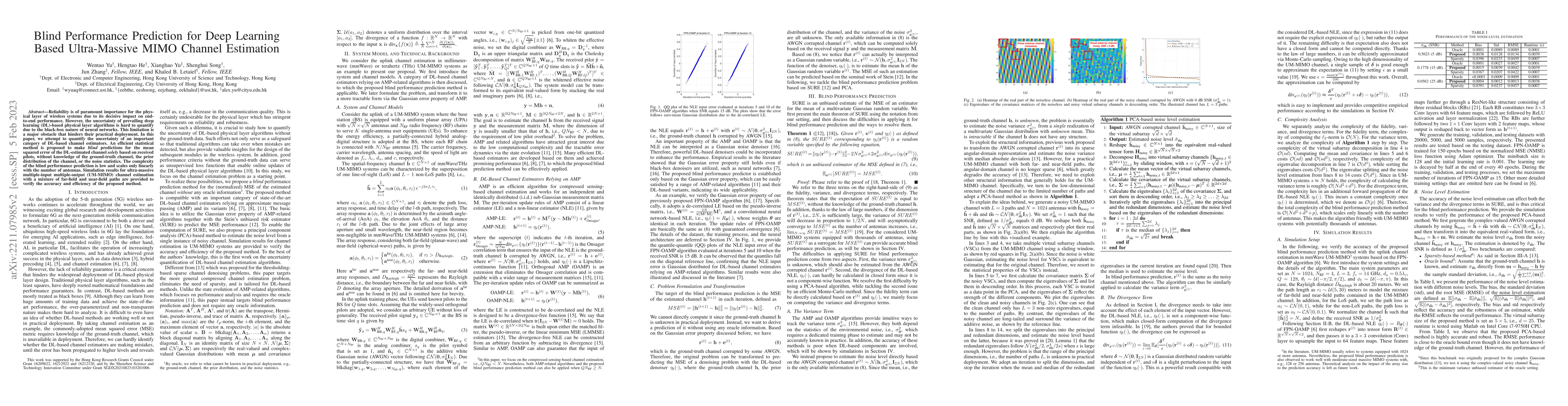 Thumbnail for Blind Performance Prediction for Deep Learning Based Ultra-Massive MIMO
  Channel Estimation