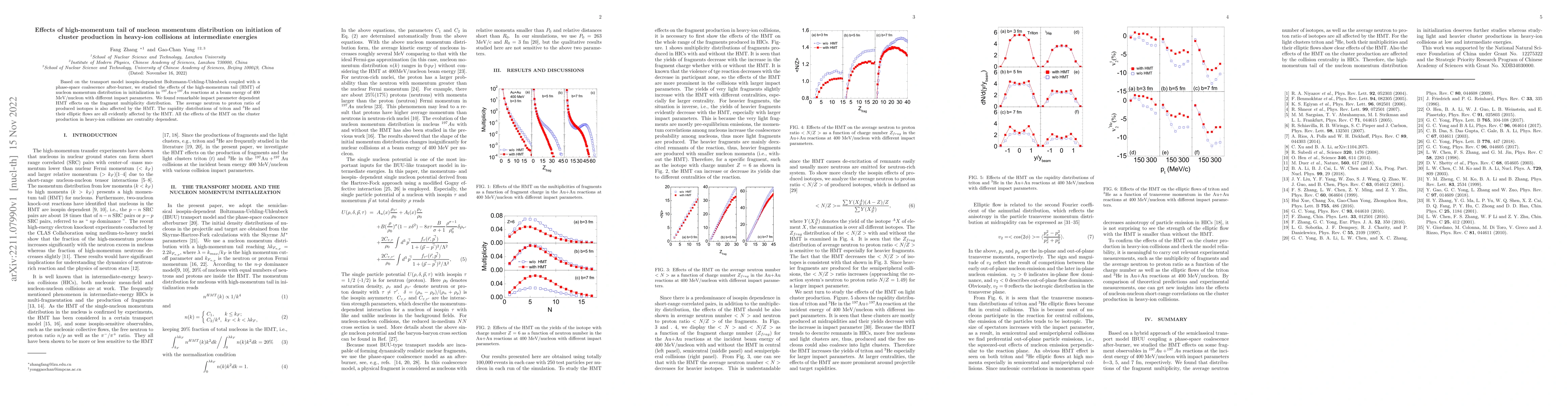 Thumbnail for Effects of high-momentum tail of nucleon momentum distribution on
  initiation of cluster production in heavy-ion collisions at intermediate
  energies