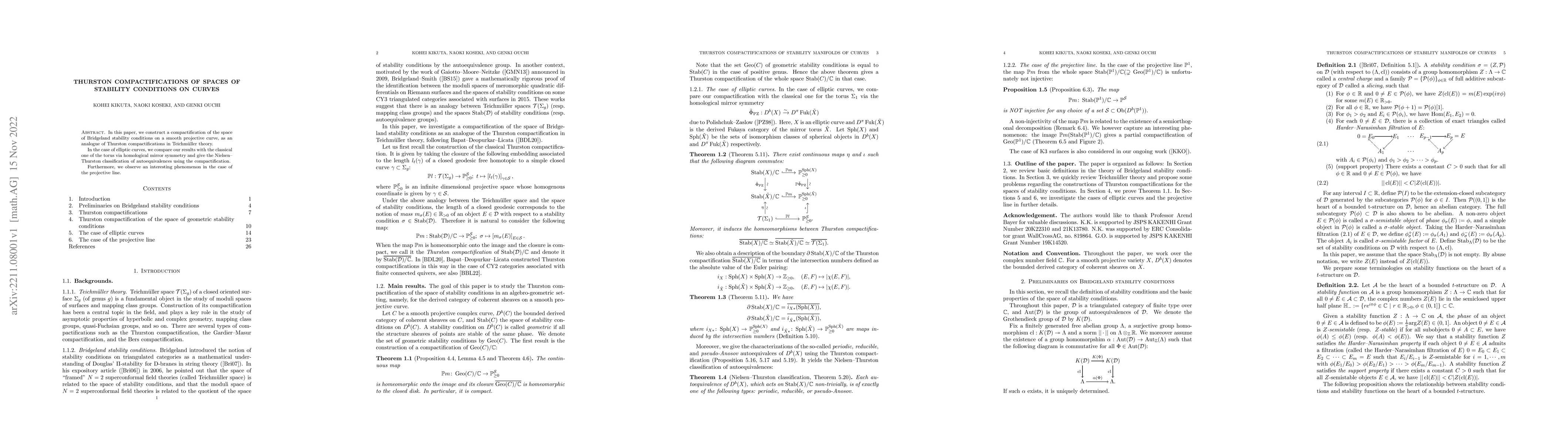 Thumbnail for Thurston compactifications of spaces of stability conditions on curves