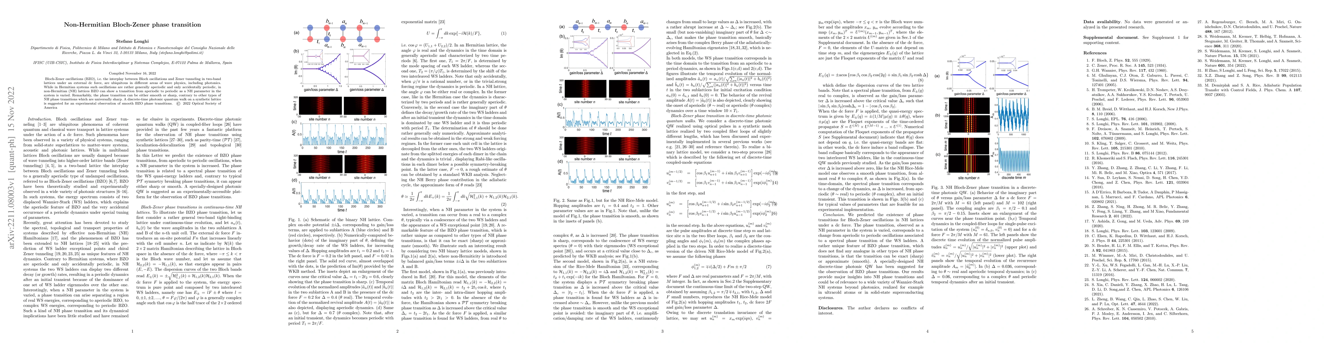 Thumbnail for Non-Hermitian Bloch-Zener phase transition