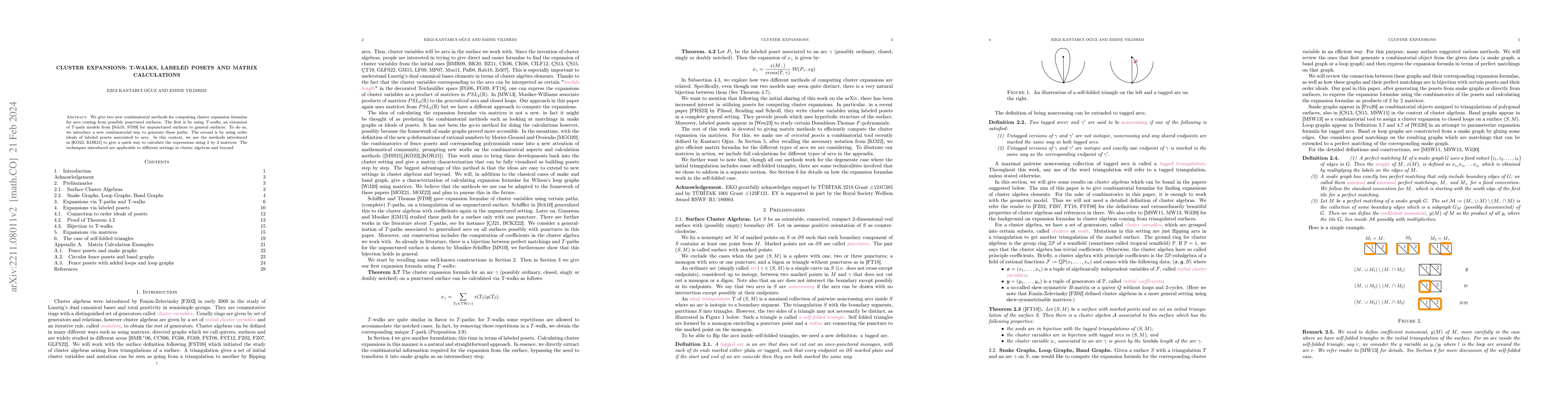 Thumbnail for Cluster Expansions: T-walks, Labeled Posets and Matrix Calculations