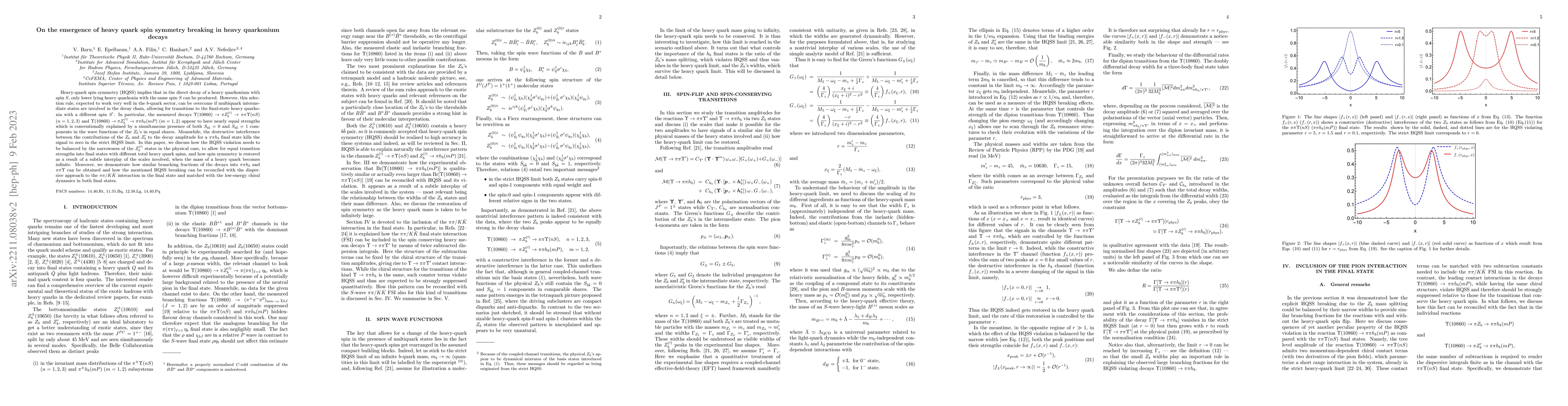 Thumbnail for On the emergence of heavy quark spin symmetry breaking in heavy
  quarkonium decays