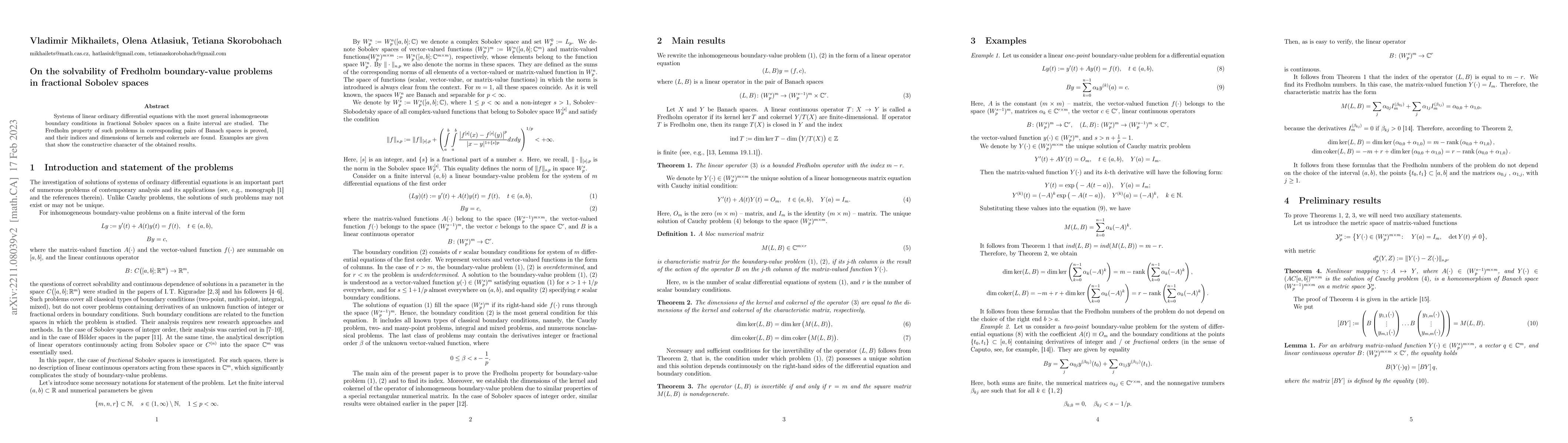 Thumbnail for On the solvability of Fredholm boundary-value problems in fractional
  Sobolev spaces