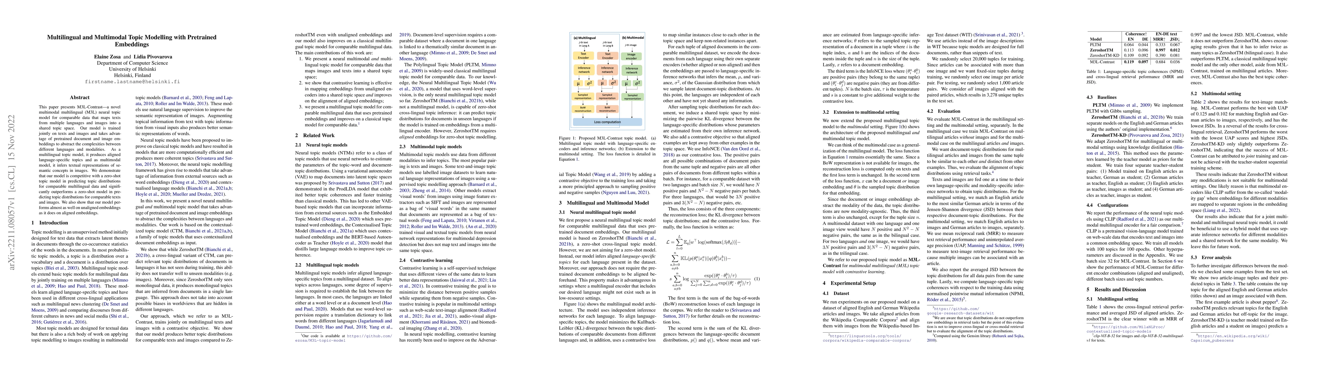 Thumbnail for Multilingual and Multimodal Topic Modelling with Pretrained Embeddings