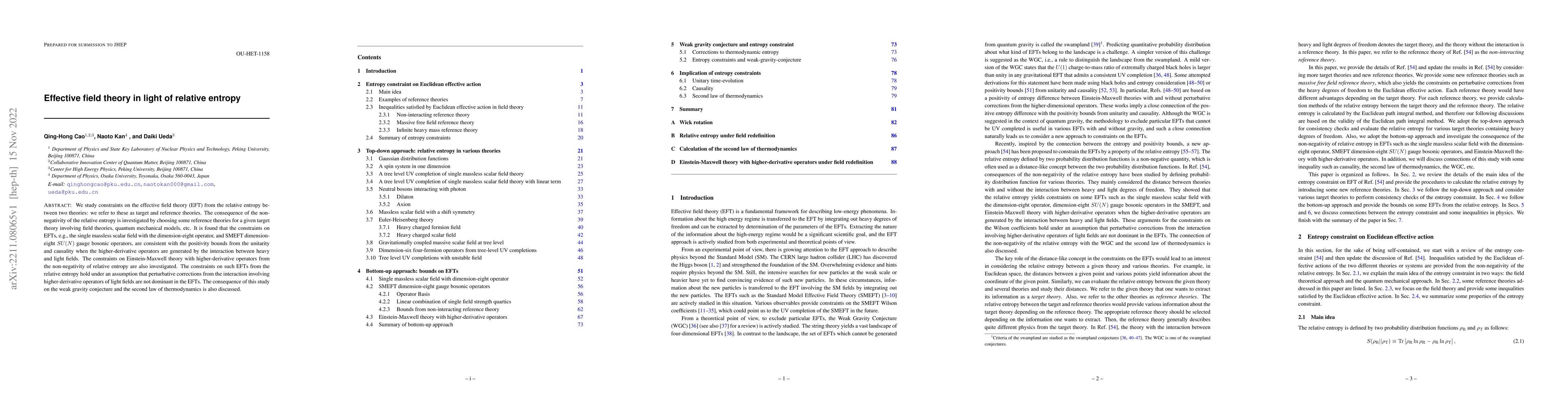 Thumbnail for Effective field theory in light of relative entropy
