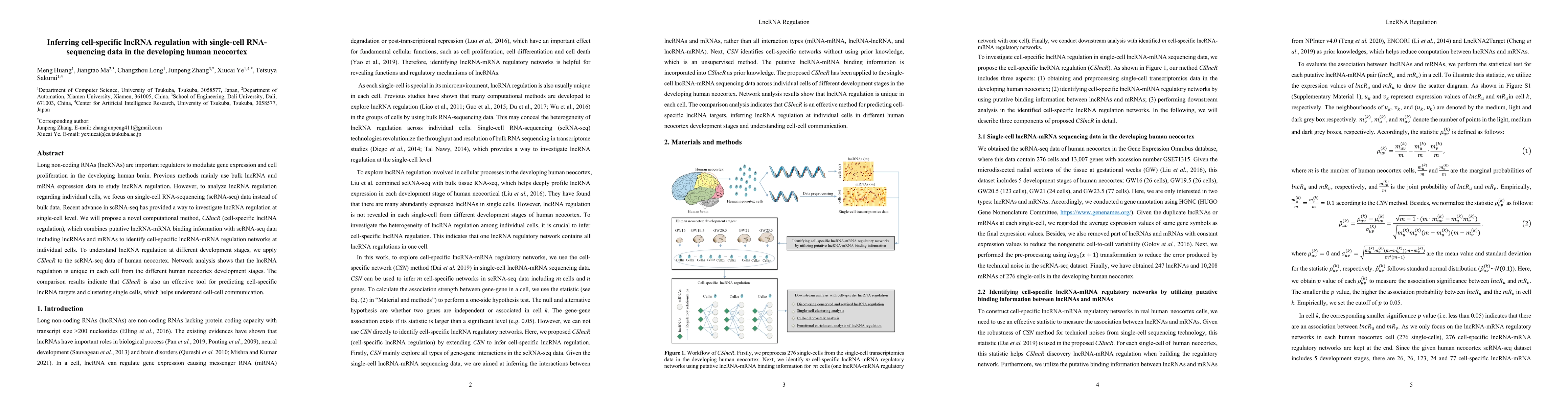 Thumbnail for Inferring cell-specific lncRNA regulation with single-cell
  RNA-sequencing data in the developing human neocortex