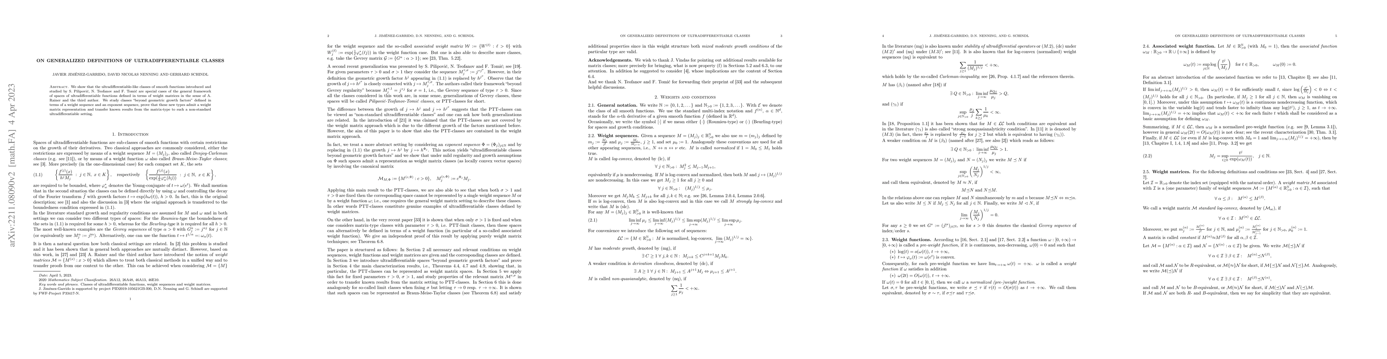 Thumbnail for On generalized definitions of ultradifferentiable classes