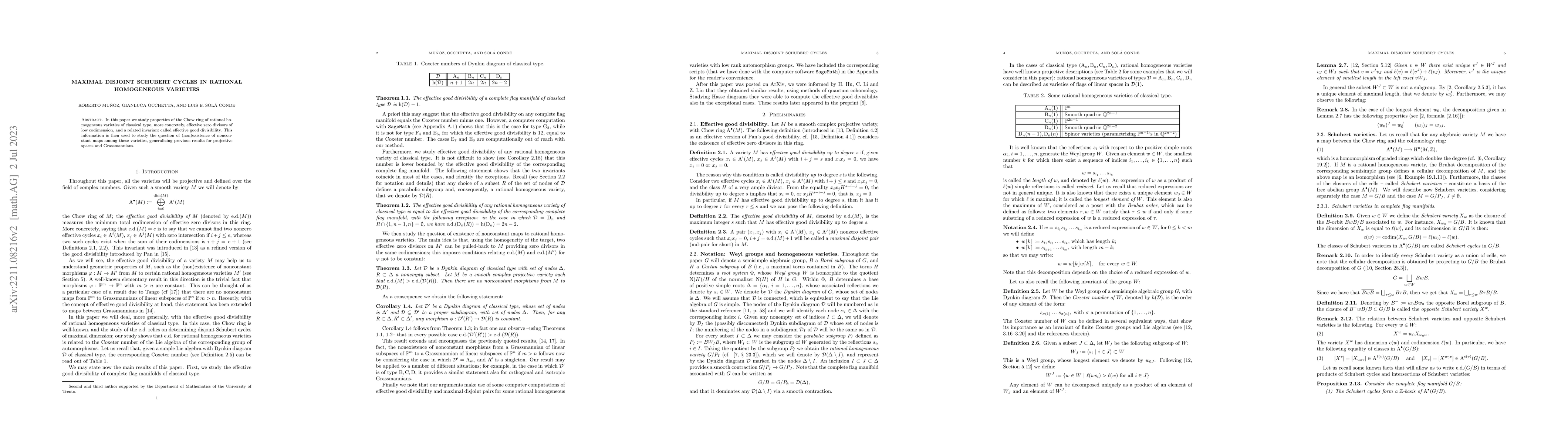 Thumbnail for Maximal disjoint Schubert cycles in rational homogeneous varieties