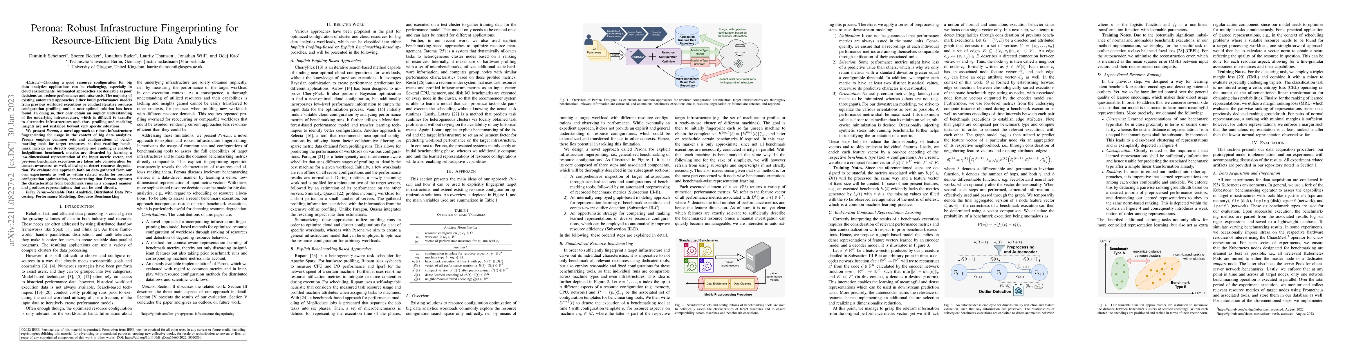 Thumbnail for Perona: Robust Infrastructure Fingerprinting for Resource-Efficient Big
  Data Analytics