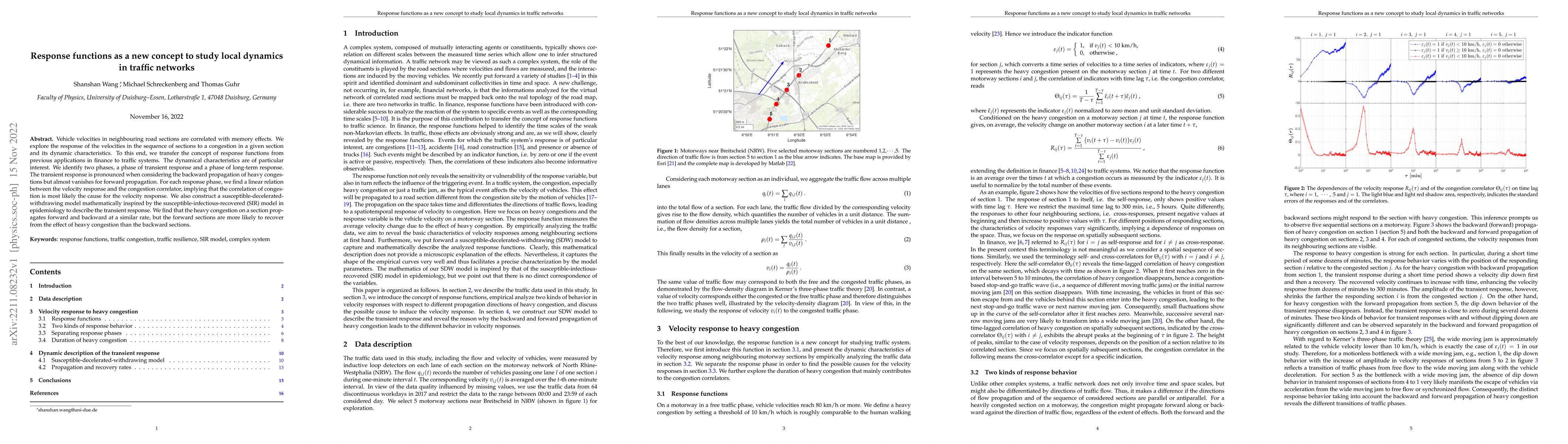 Thumbnail for Response functions as a new concept to study local dynamics in traffic
  networks