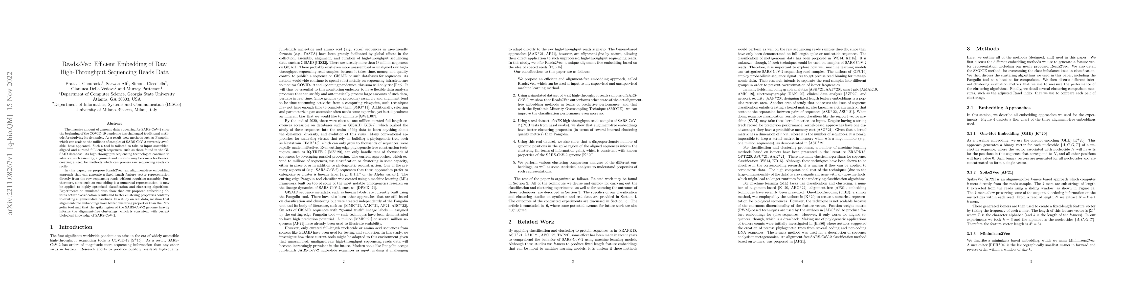 Thumbnail for Reads2Vec: Efficient Embedding of Raw High-Throughput Sequencing Reads
  Data