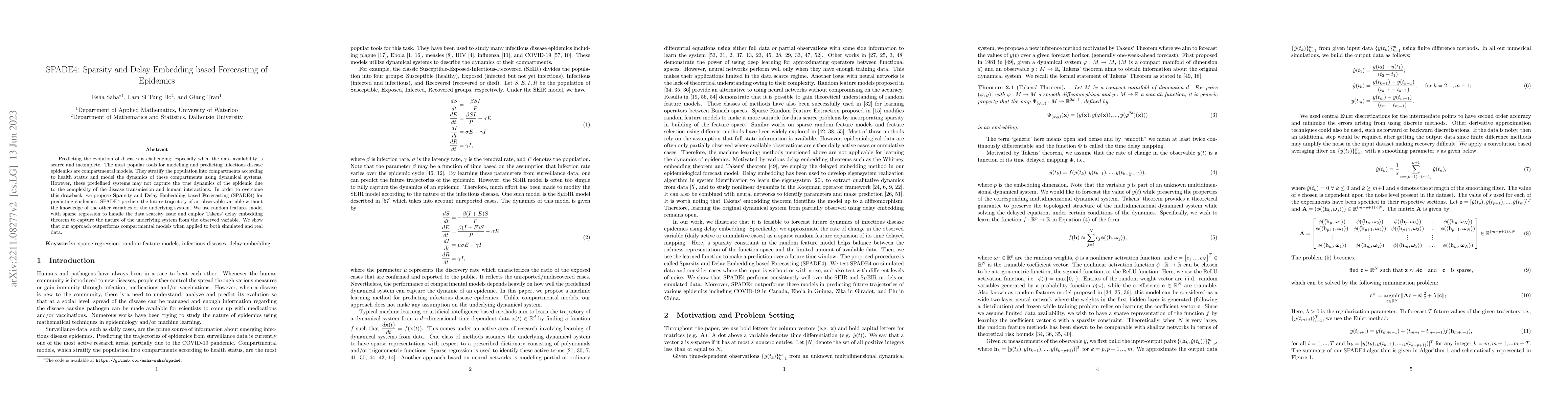 Thumbnail for SPADE4: Sparsity and Delay Embedding based Forecasting of Epidemics