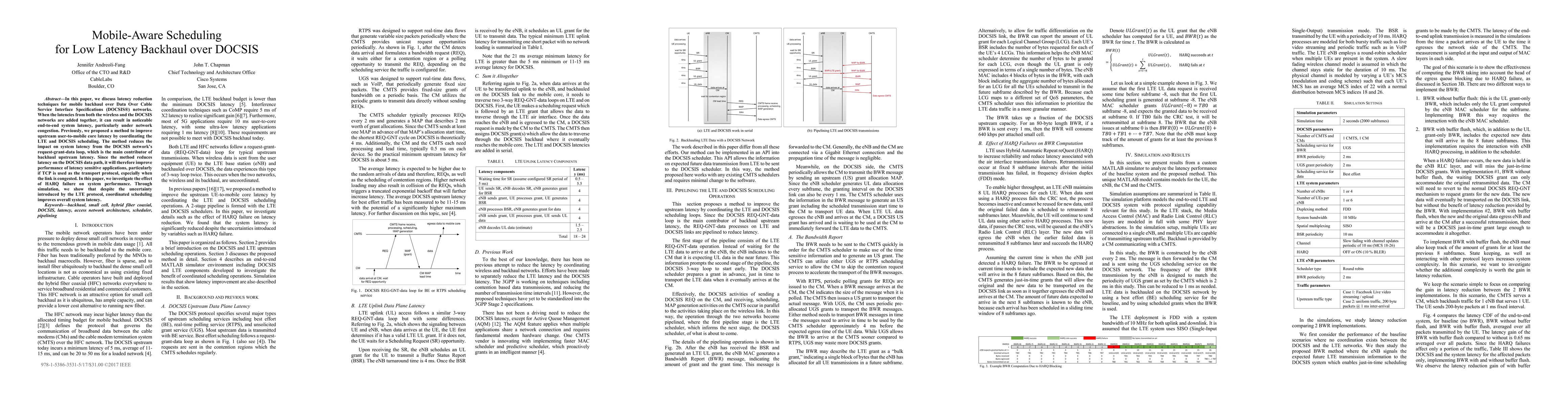 Thumbnail for Mobile-Aware Scheduling for Low Latency Backhaul over DOCSIS