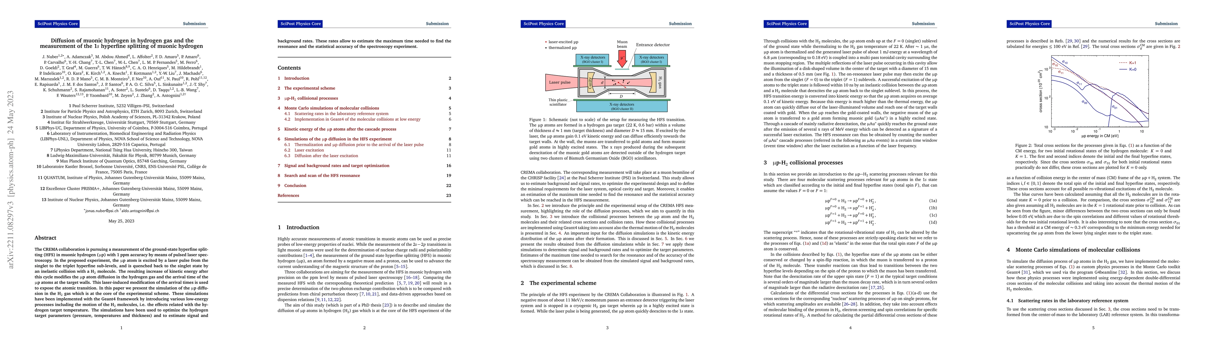 Thumbnail for Diffusion of muonic hydrogen in hydrogen gas and the measurement of the
  1$s$ hyperfine splitting of muonic hydrogen