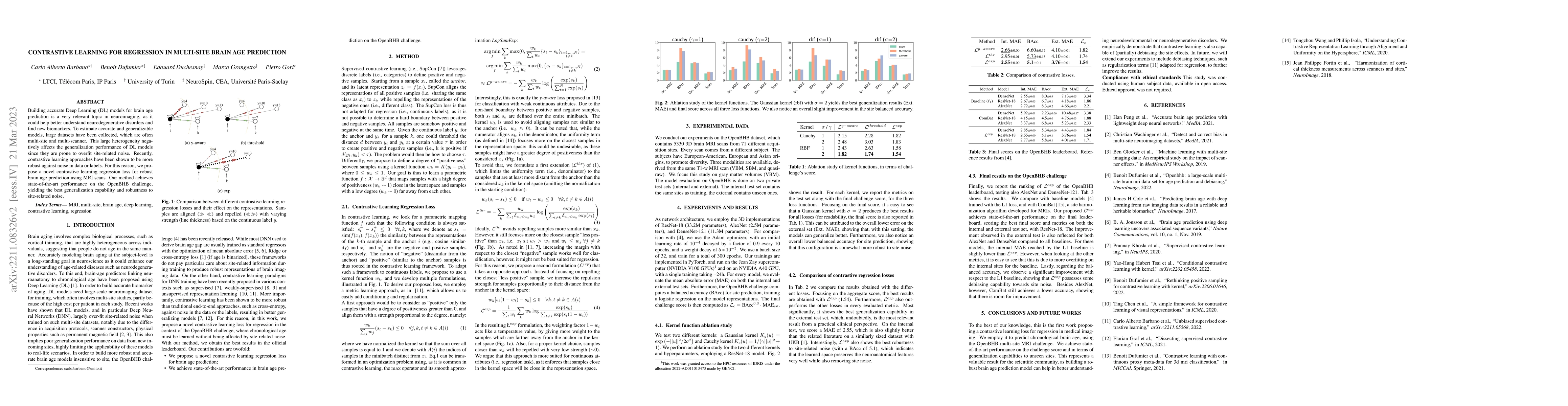 Thumbnail for Contrastive learning for regression in multi-site brain age prediction