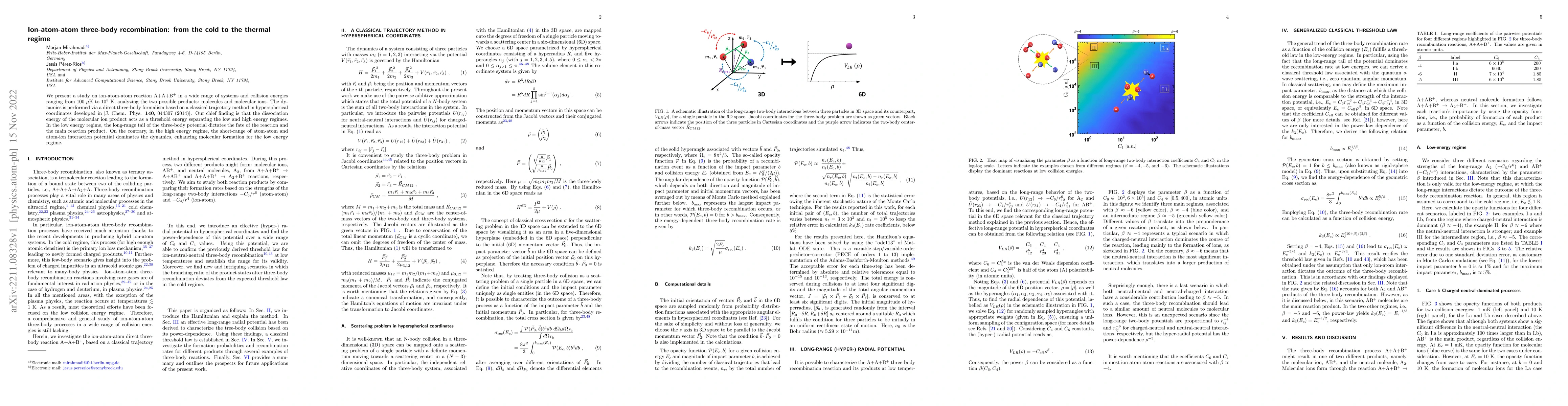 Thumbnail for Ion-atom-atom three-body recombination: from the cold to the thermal
  regime