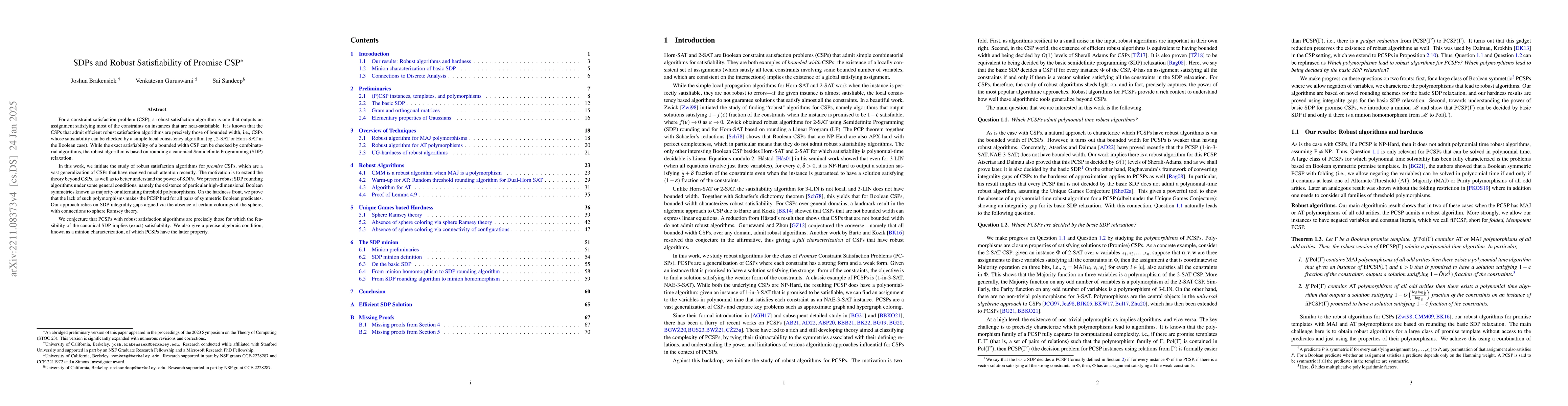 Thumbnail for SDPs and Robust Satisfiability of Promise CSP