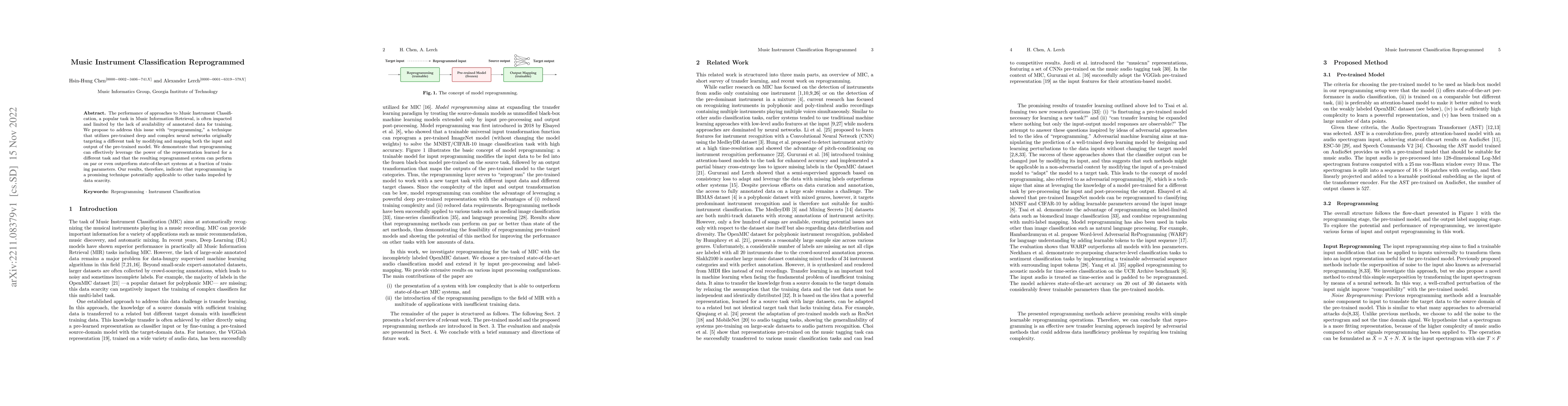 Thumbnail for Music Instrument Classification Reprogrammed