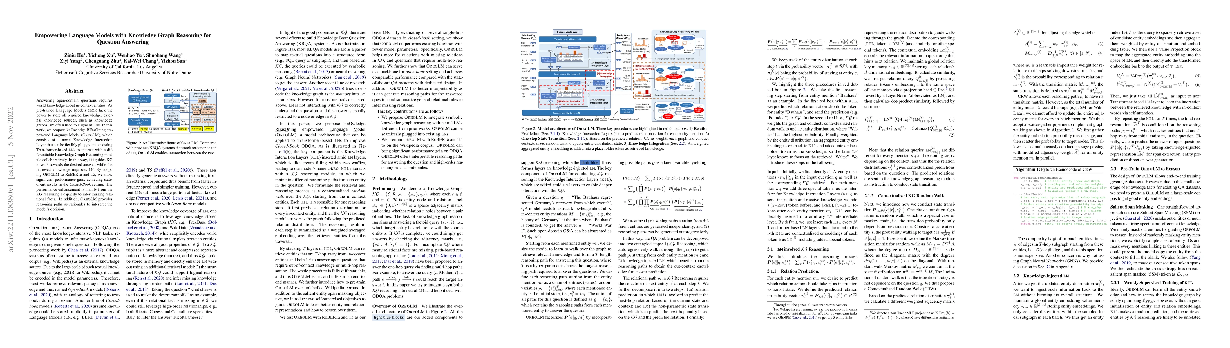 Thumbnail for Empowering Language Models with Knowledge Graph Reasoning for Question
  Answering