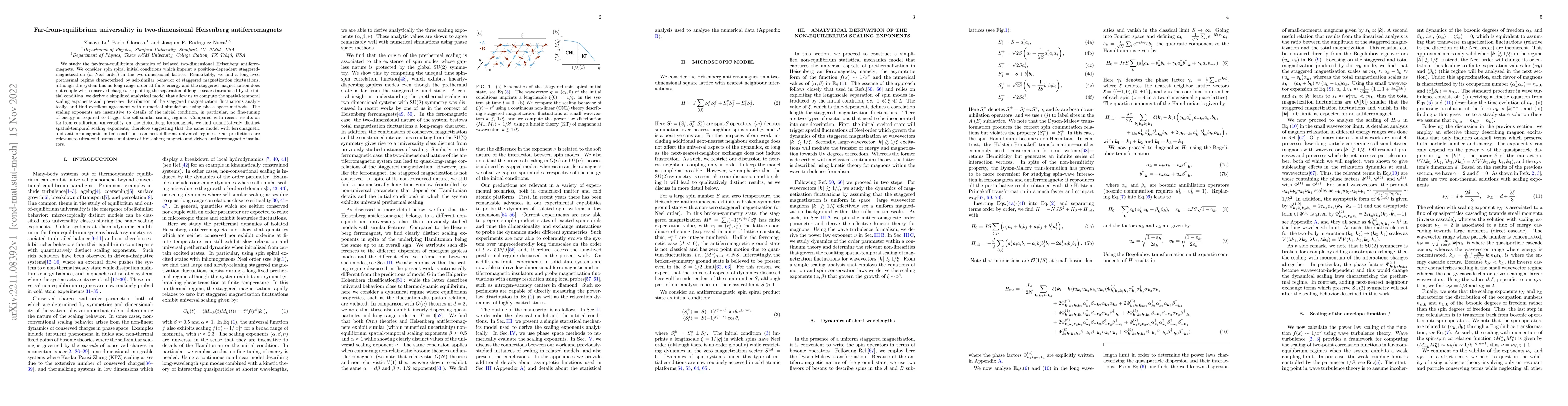 Thumbnail for Far-from-equilibrium universality in two-dimensional Heisenberg
  antiferromagnets