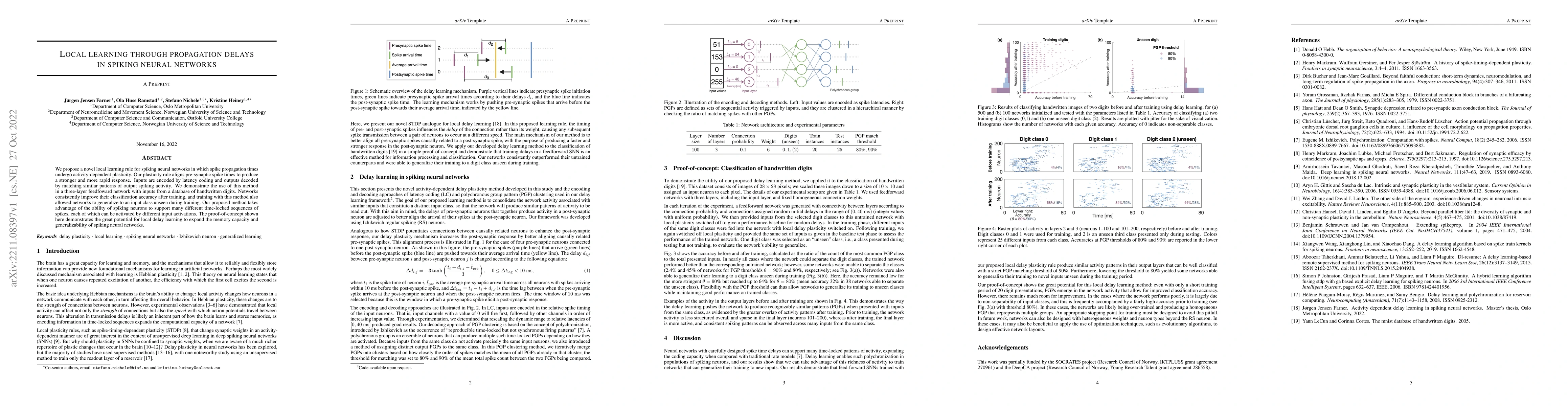 Thumbnail for Local learning through propagation delays in spiking neural networks
