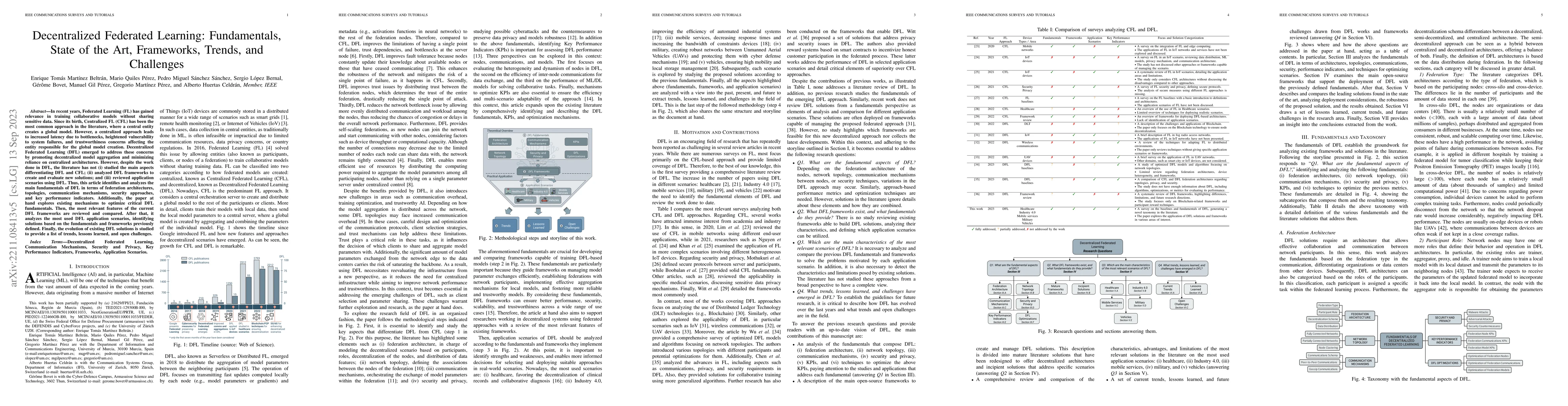 Thumbnail for Decentralized Federated Learning: Fundamentals, State of the Art,
  Frameworks, Trends, and Challenges