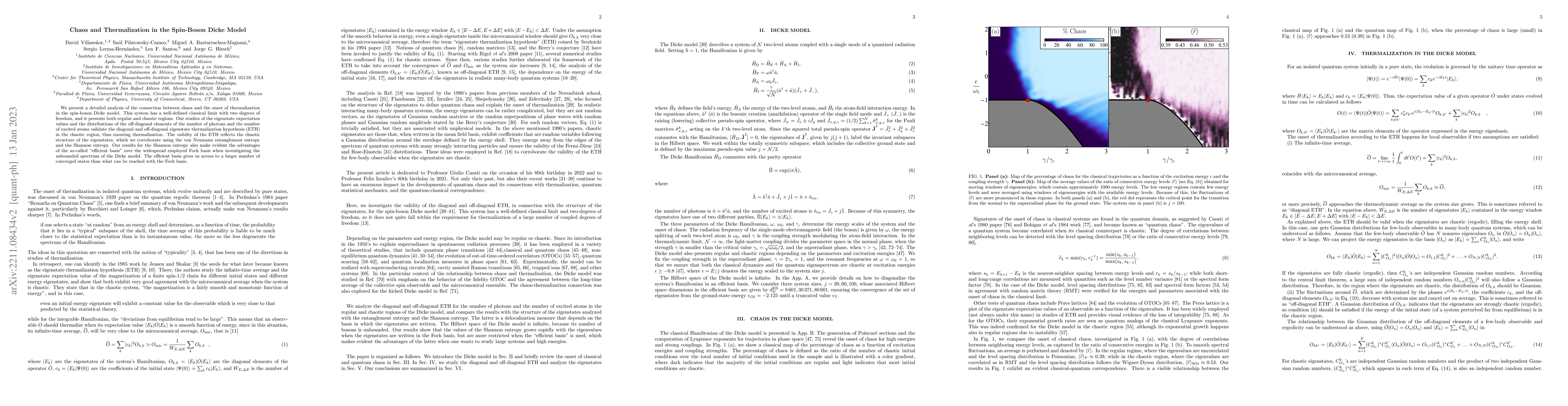 Thumbnail for Chaos and Thermalization in the Spin-Boson Dicke Model