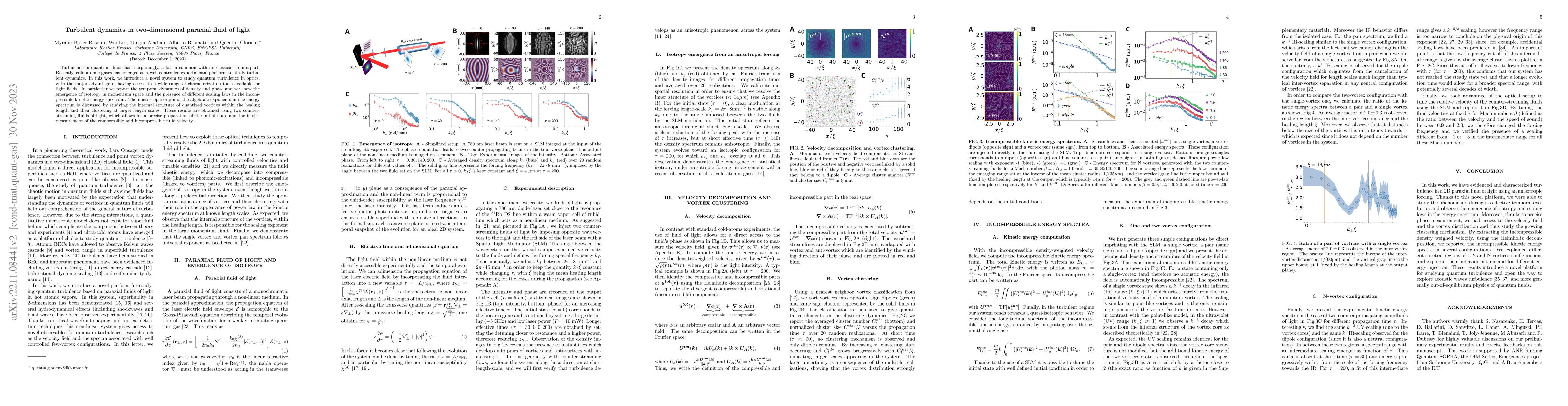 Thumbnail for Turbulent dynamics in two-dimensional paraxial fluid of light