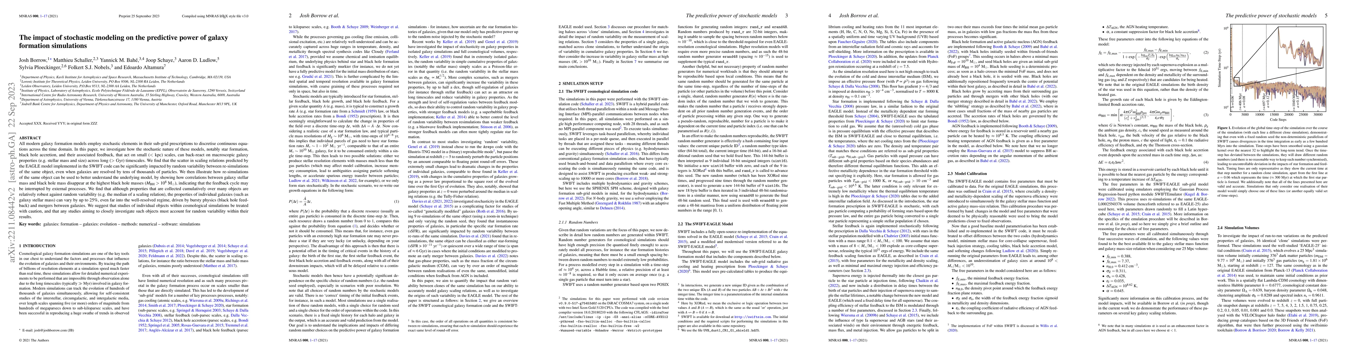 Thumbnail for The impact of stochastic modeling on the predictive power of galaxy
  formation simulations