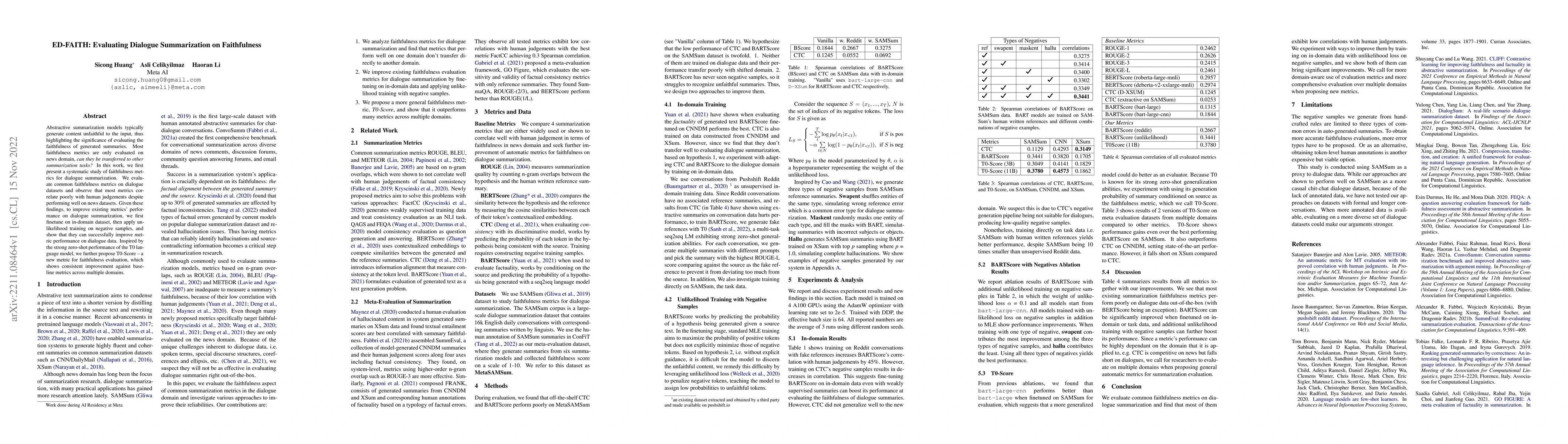 Thumbnail for ED-FAITH: Evaluating Dialogue Summarization on Faithfulness