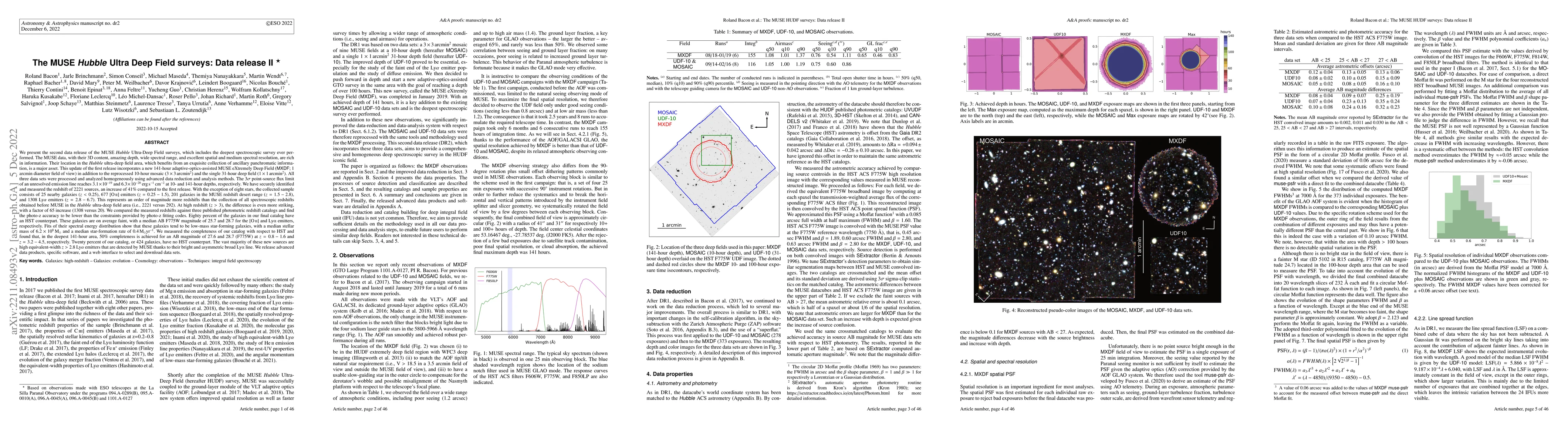 Thumbnail for The MUSE Hubble Ultra Deep Field surveys: Data release II
