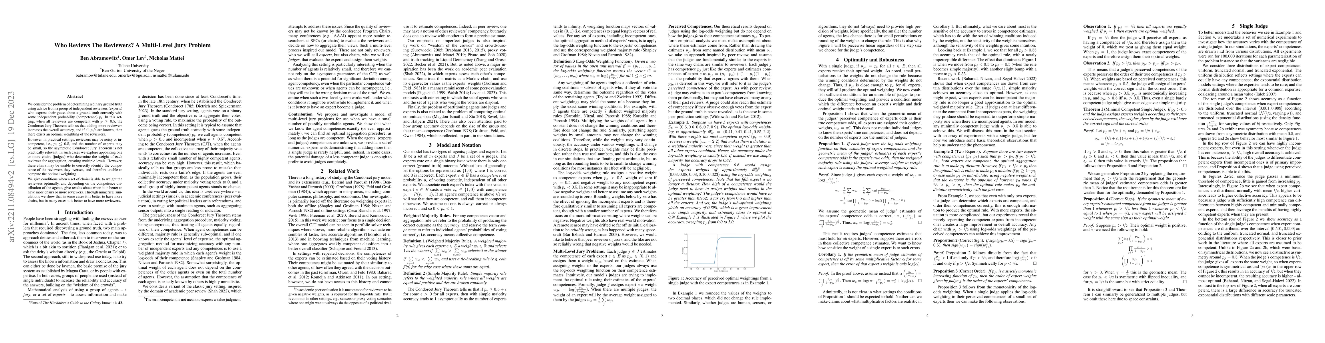 Thumbnail for Who Reviews The Reviewers? A Multi-Level Jury Problem